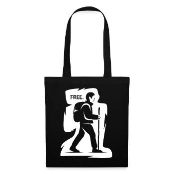 Freedom of hiking - outdoor and nature symbol - Tote Bag - black - Front
