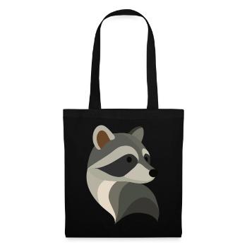 Playful Raccoon – Cute Animal Illustration - Tote Bag - black - Front