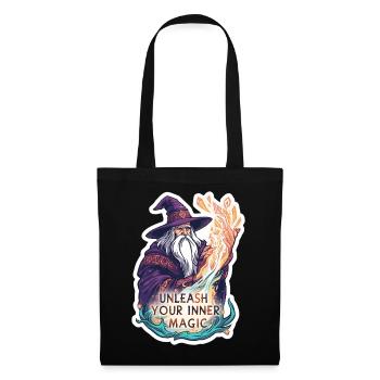 Alter Zauberer Magier – Unleash Your Inner Magic - Stoffbeutel - Schwarz - Vorne