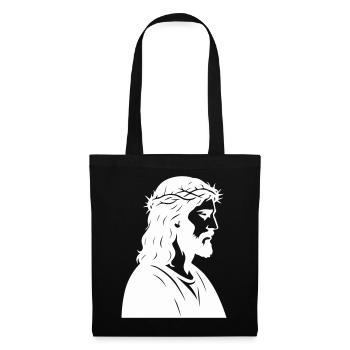 Silhouette de Jésus-Christ - Sac en tissu - noir - Devant