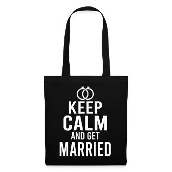 Hochzeit Hochzeitstag Jahrestag Wedding Sprüche - Stoffbeutel - Schwarz - Vorne