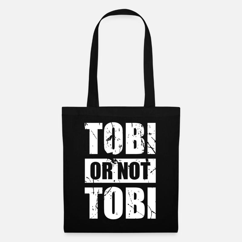 Tobi or not Tobi - Original Retro Design - Stoffbeutel - Schwarz