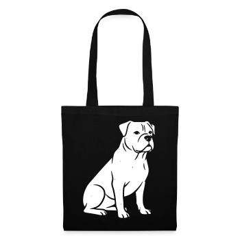 chien chiens vectorielle art design - Sac en tissu - noir - Devant
