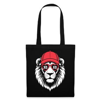 Lion XO Hearts Cap - Tote Bag - black - Front