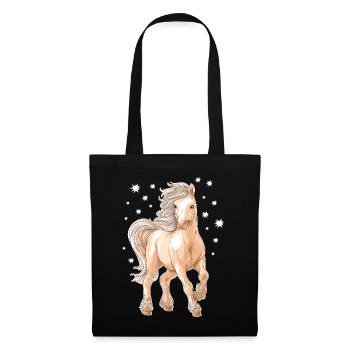 Cheval Poney - Sac en tissu - noir - Devant