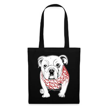 Bulldog puppy - Tote Bag - black - Front