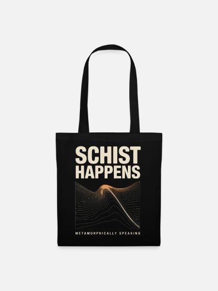 Schiefer geschieht Wellenmetamorphe Kunst - Stoffbeutel - Schwarz