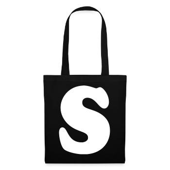Large S Style Print | Letter S | S Logo - Tote Bag - black - Front