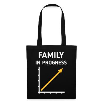 Family In Progress (Schwanger / Eltern / NEG 2C) - Stoffbeutel - Schwarz - Vorne