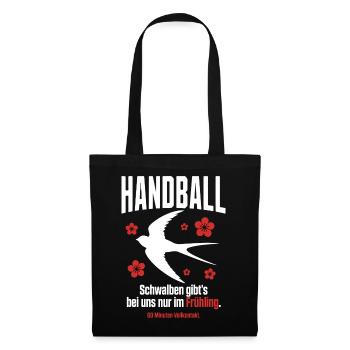 Schwalben gibt es nur im Frühling – Handball - Stoffbeutel - Schwarz - Vorne
