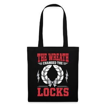Kranzhumor – The Wreath Changed the Locks - Stoffbeutel - Schwarz - Vorne