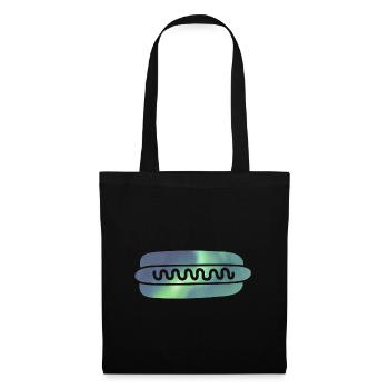 Island Hotdog Polarlicht Aurora Borealis - Stoffbeutel - Schwarz - Vorne