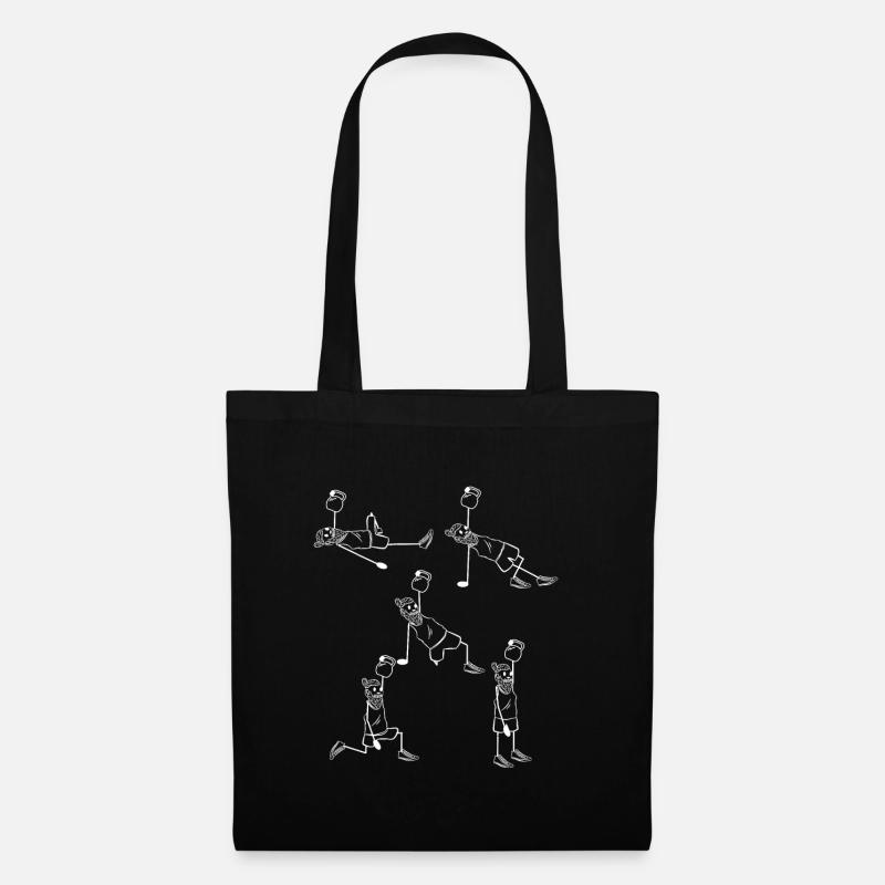 Gym Kettlebell workout turkish get up - Stoffbeutel - Schwarz