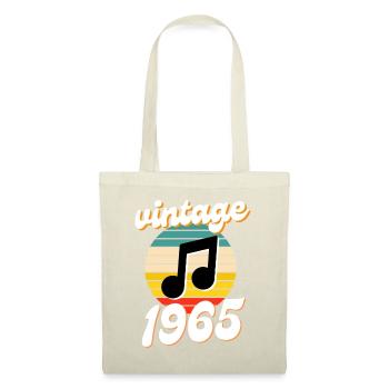 né 1965 millésime 65 idée cadeau anniversaire - Sac en tissu - nature - Devant