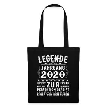 Legende - Jahrgang 2020 - Zur Perfektion Gereift - Stoffbeutel - Schwarz - Vorne