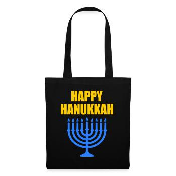 HAPPY HANUKKAH - Stoffbeutel - Schwarz - Vorne