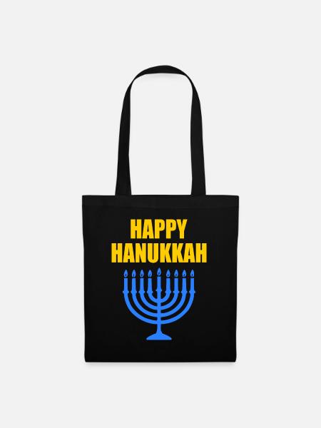HAPPY HANUKKAH - Stoffbeutel - Schwarz