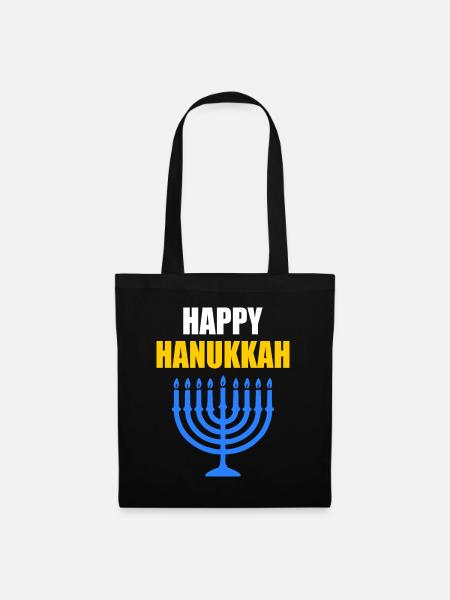 HAPPY HANUKKAH - Stoffbeutel - Schwarz