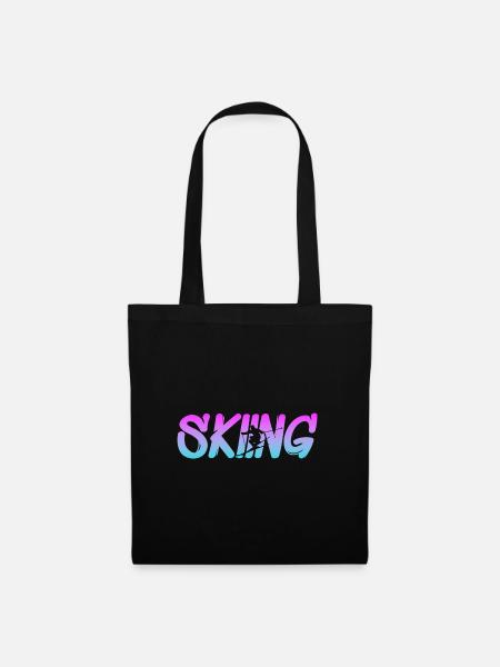 Skiing - Stoffbeutel - Schwarz