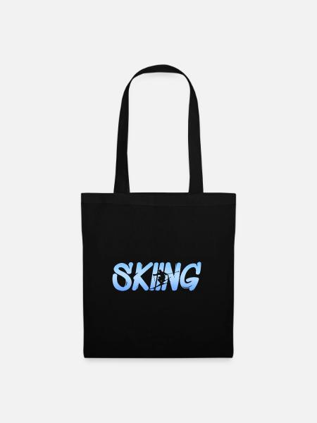 skifahren - Stoffbeutel - Schwarz