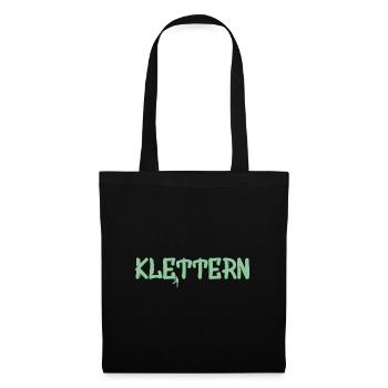 Klettern, climb, climbing - Stoffbeutel - Schwarz - Vorne
