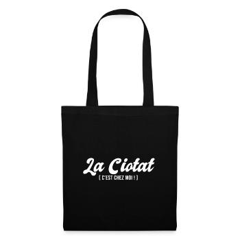 La Ciotat chez moi humour La Ciotat 13 - Sac en tissu - noir - Devant