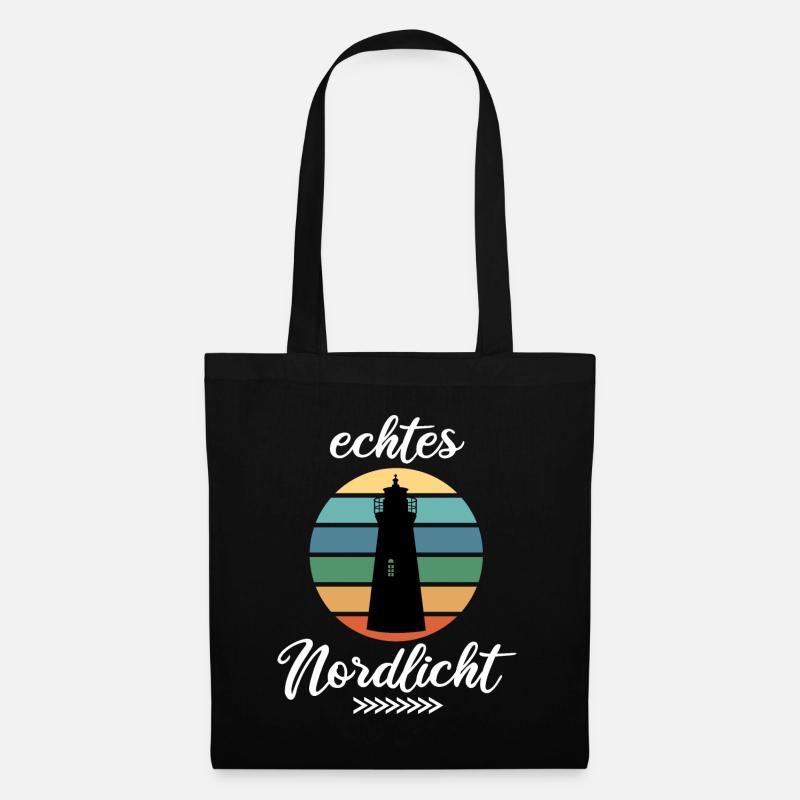 Echtes Nordlicht - Stoffbeutel - Schwarz