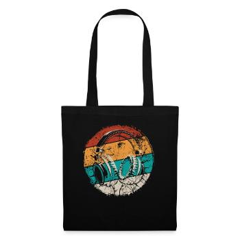 Casque - Musique - Écouter de la musique - Sac en tissu - noir - Devant