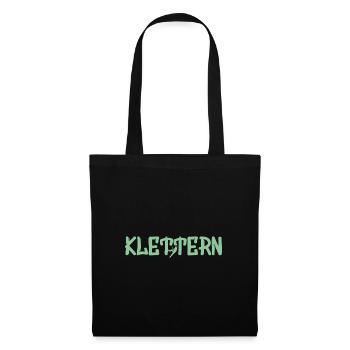 Geschenk Kletterer Boulderer klettern bouldern - Stoffbeutel - Schwarz - Vorne