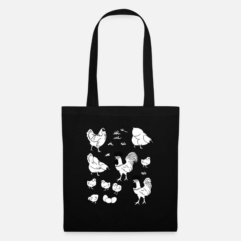 Basse cour 4 - Sac en tissu - noir