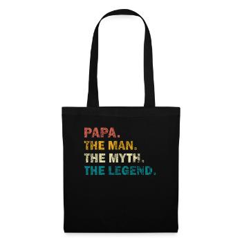 PAPA THE MAN THE MYTH THE LEGEND VINTAGE - Tote Bag - black - Front
