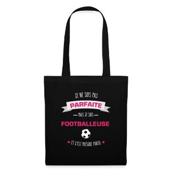 JE NE SUIS PAS PARAITE MAIS FOOTBALLEUSE - FOOT - Sac en tissu - noir - Devant