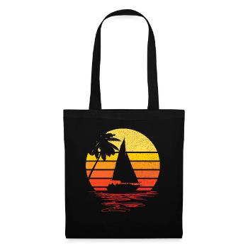 sailboat and sunset - water sport - Tote Bag - black - Front