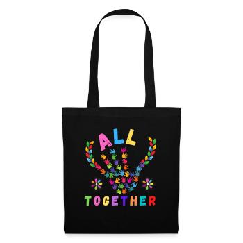 Love Rainbow Rain ALL TOGETHER - Tote Bag - black - Front