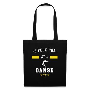 je peux pas j'ai danse dance - Sac en tissu - noir - Devant