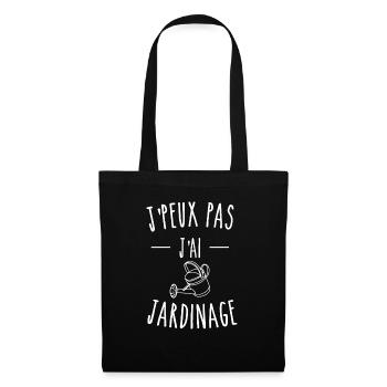 j peux pas j'ai jardinage - Sac en tissu - noir - Devant