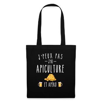 j'peux pas j'ai apiculture et apéro - Sac en tissu - noir - Devant