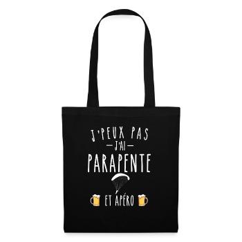 parapente et apéro - Sac en tissu - noir - Devant