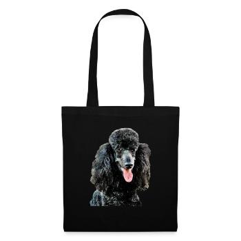 Caniche 3 - Sac en tissu - noir - Devant