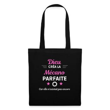 dieu créa la Mécano parfaite humour de bureau - Sac en tissu - noir - Devant