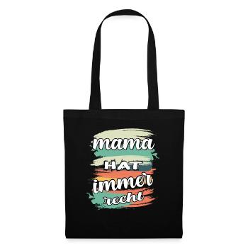 mama hat immer recht - Sac en tissu - noir - Devant
