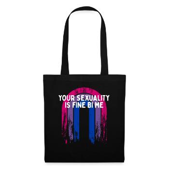 Ta sexualité est bien Bi Me Bisexuel - Sac en tissu - noir - Devant