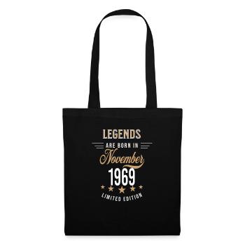 Les légendes sont nées en novembre 1969 - Sac en tissu - noir - Devant