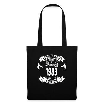 Legendär seit Dezember 1983 - Stoffbeutel - Schwarz - Vorne