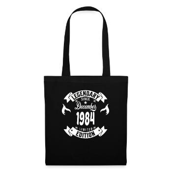 Legendär seit Dezember 1984 - Stoffbeutel - Schwarz - Vorne
