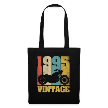 1995 Born birthday biker motorcycle gift - Tote Bag - black - Front
