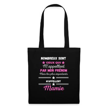 Plus Importants m'appellent Mamie - Sac en tissu - noir - Devant