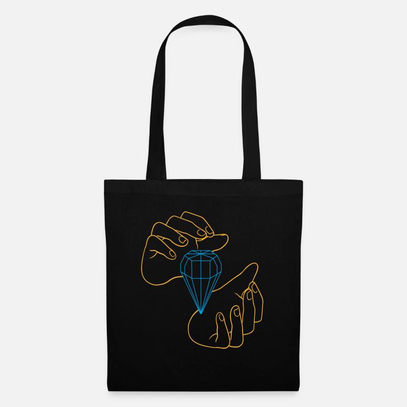 Diamond Hands - Stoffbeutel - Schwarz