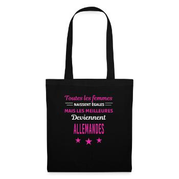 femmes naissent les meilleurs Allemandes - Sac en tissu - noir - Devant