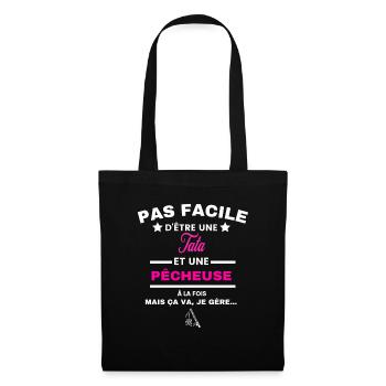 pas facile d'être plombière et Tata - Sac en tissu - noir - Devant